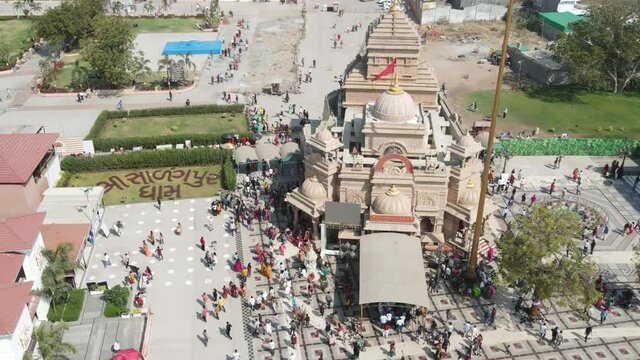 aerial shot of Sarangpur Hanumanji mandir