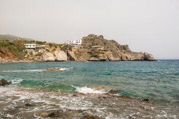 Fototapeta na wymiar View on a bay near Agios Pavlos in south Crete