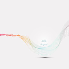Vector background with colorful wavy design