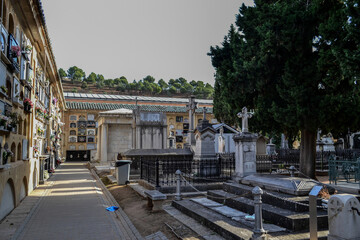 granada cemetery with tombs, pantheons and niches