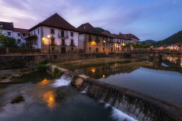 traditional town of otsagabia in navarre pyrenees, Spain
