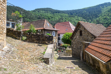 traditional town of otsagabia in navarre pyrenees, Spain