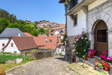 traditional town of otsagabia in navarre pyrenees, Spain