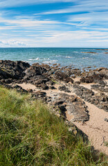 The coastal path from Crigyll Bay to Aberffraw Bay on the island of Angelsey, North Wales, UK August 2005