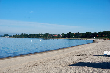 sunny day on a sandy beach at the baltic sea