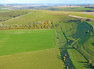 Obraz premium Fields at Monks Down in Wiltshire 