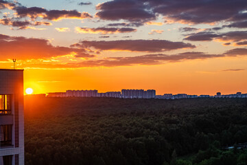 sunset over the river