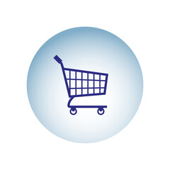 Shopping cart. Flat icon. 
