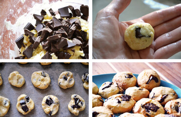 Traditional cookies with chocolate tutorial set
