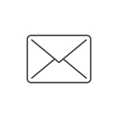 Envelope line icon or mail concept isolated on white