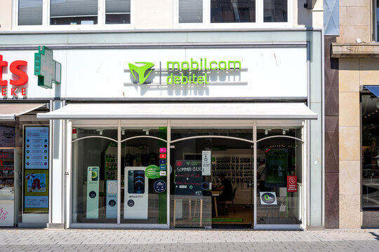 KIEL, GERMANY - June 17, 2021: mobilcom debitel shop