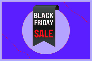 Sale. Black Friday banner. On a purple background.
