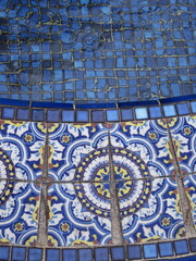 blue tile fountain 