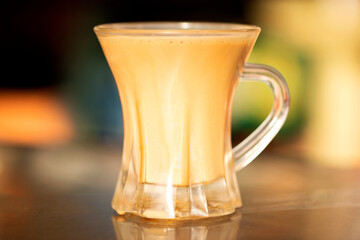 Cup of hot milk tea, Milk tea (regular chai) is very popular in Pakistan