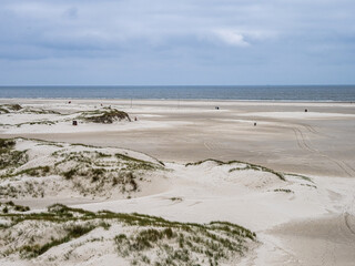 Sand dune landscape called Ladder to heaven on the island of Amrum, Germany.