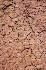 Surface structure of red rocks, close-up