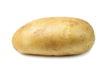 Raw Harvest potatoes isolated on white background