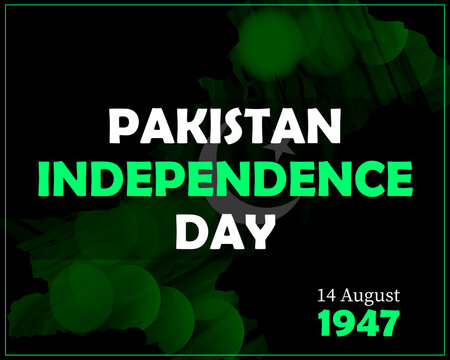 Illustration abstraction of Happy Pakistan Independence Day, celebrating independence day 14 august 1947 concept isolated