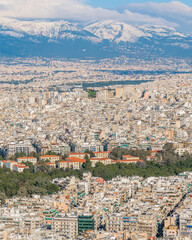 Cityscape Aerial View, Athens, Greece - obrazy, fototapety, plakaty