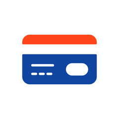 Credit card vector flat glyph icon. Online payment