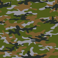 Fototapeta premium Hunting camouflage, seamless, abstract. Army pattern. Vector illustration. Protective print.