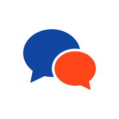 Chat speech outline vector flat glyph icon
