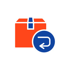 Obraz premium Return purchase outline vector flat glyph icon