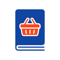 Catalog product outline vector flat glyph icon