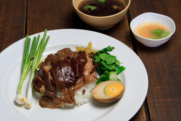 Thai Pork Leg Stew Recipe Kao Ka Moo Thai food