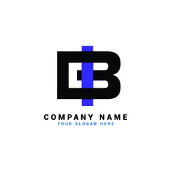 Obraz premium BI Letter logo, IB Letter logo, Bl, lB letter logo