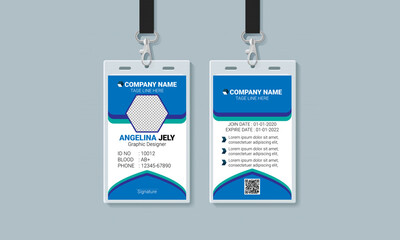 Business corporate identity card vector template design