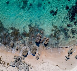 Drone shot of beach