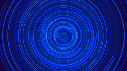 Circle blue neon light technology Hi-tech dark background. Abstract graphic digital future concept design.