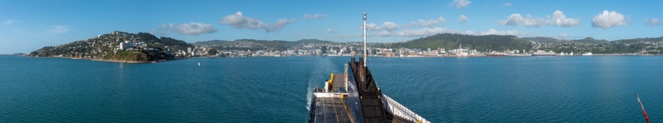 Panoramic view of Wellington from a ferry