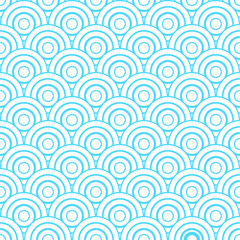 Fototapeta na wymiar Japanese wavy texture. Geometric ornament illustration. Seamless decoration for your design. Repeating geometric print. Mosaic can be used for wallpaper. Vector striped concept 
