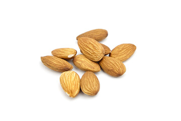 Almond nuts isolated on white