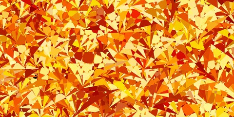 Naklejka na ściany i meble Dark Orange vector background with polygonal forms.