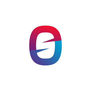 Letter S in zero. vector symbol