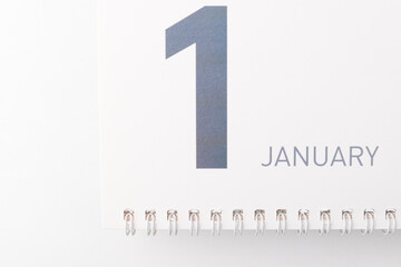 paper calendar on a white background