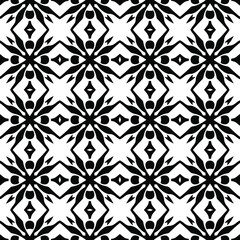 
floral seamless pattern background.Geometric ornament for wallpapers and backgrounds. Black and white pattern.