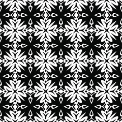 
floral seamless pattern background.Geometric ornament for wallpapers and backgrounds. Black and white pattern.