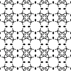 floral seamless pattern background.Geometric ornament for wallpapers and backgrounds. Black and white pattern. 