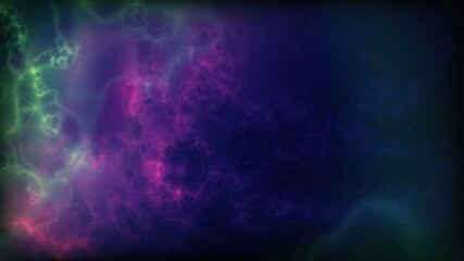 Space Flight Into A Star Field In Galaxy Clouds And Lightning Nebula