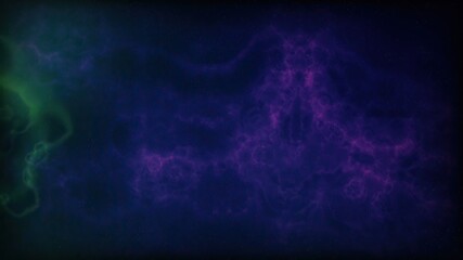 Space Flight Into A Star Field In Galaxy Clouds And Lightning Nebula