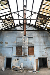 Abandoned house for renovation. Abandoned old house. Ruined old house.