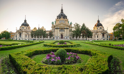 Famous Széchenyi Thermal Bath in Budapest, Hungary