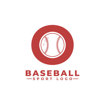 Letter O with Baseball Logo Design. Vector Design Template Elements for Sport Team or Corporate Identity.