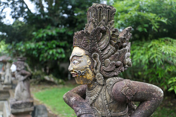 Indonesian sculptures in a park