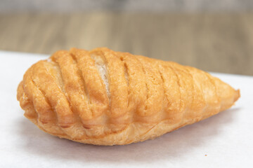 Baked apple pie fresh from the oven and ready to eat for dessert.