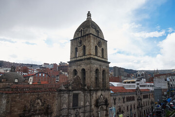Naklejka premium San Francisco Church in the city of La Paz, Bolivia.